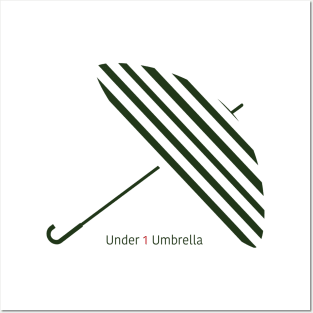 Under 1 Umbrella Green Logo Tag Posters and Art